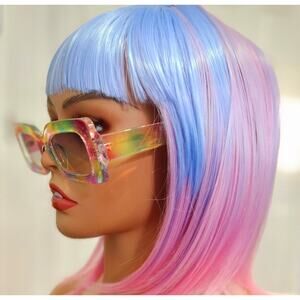 Sunglasses Women Multicolor Frame with Pink Case